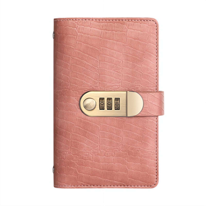 Money Saving Challenge Book with Password Lock, 7"x4.3" Budget Planner for Financial Goals, 100 Envelopes Savings System, Portable Cash Organizer for Adults & Kids (Pink) - Image 1